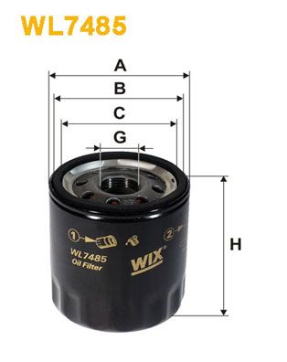 WIX FILTERS alyvos filtras WL7485